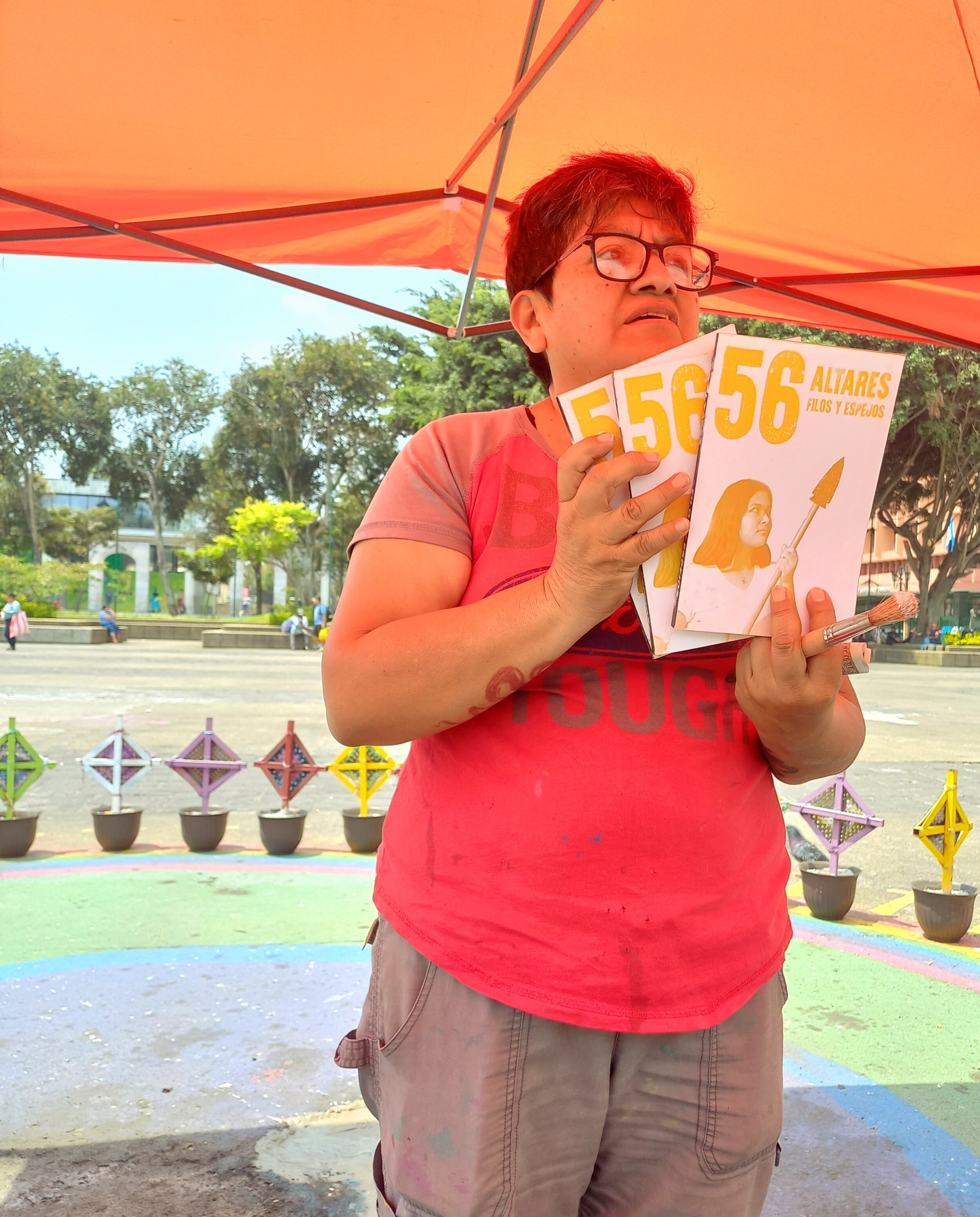  La antología poética y de Microrrelato 56 Altares: filos y espejos es parte del memorial literario para preservar la memoria de las niñas. Foto: Violeta Cetino 